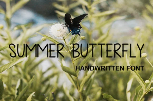 Summer Butterfly Font by Tychitype — Script Handwritten Font