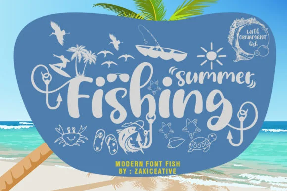 Summer Fishing Font by zakicreative6 — Script Handwritten Font