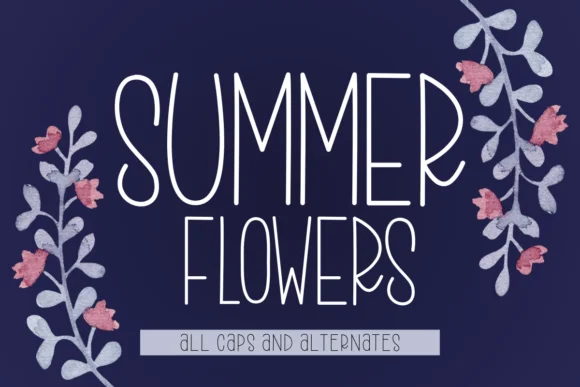 Summer Flowers Font by Deedeetype — Script Handwritten Font