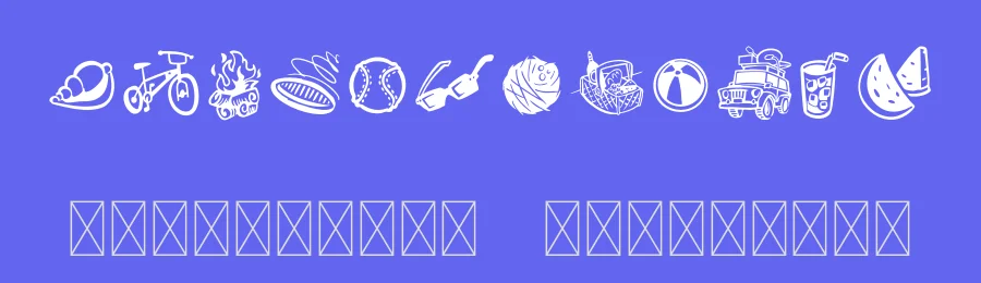 Summer 88 by Field 2 Design — Dingbats Font — thumbnail 3