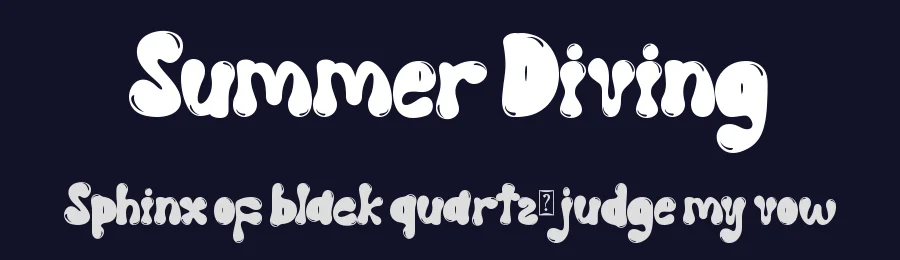 Summer Diving by Yoga Letter — Decorative Font — thumbnail 2