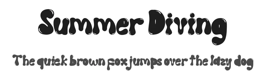 Summer Diving by Yoga Letter — Decorative Font