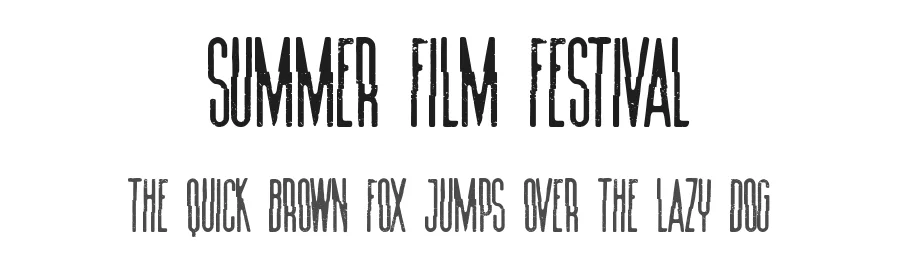 Summer Film Festival by Woodcutter — Decorative Font