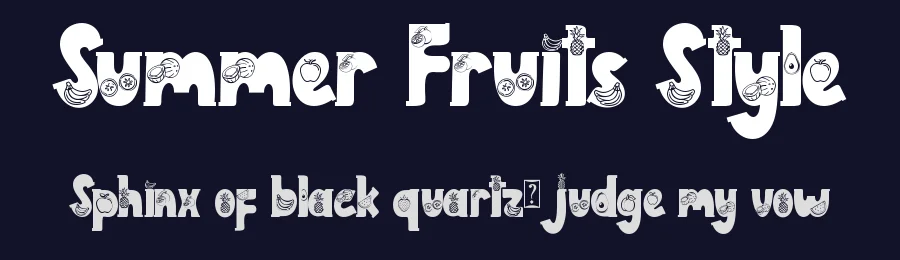 Summer Fruits Style by Yoga Letter — Decorative Font — thumbnail 2