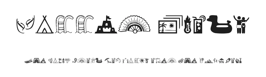 Summer Icons by Woodcutter — Dingbats Font