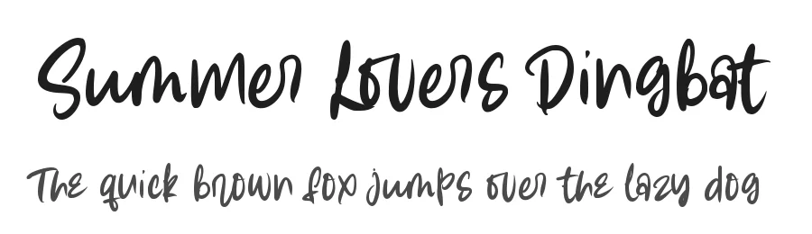 Summer Lovers Dingbat by AZ Std — Dingbats Font