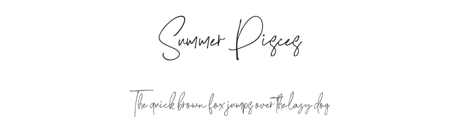 Summer Pisces by studioDelapan — Script Handwritten Font