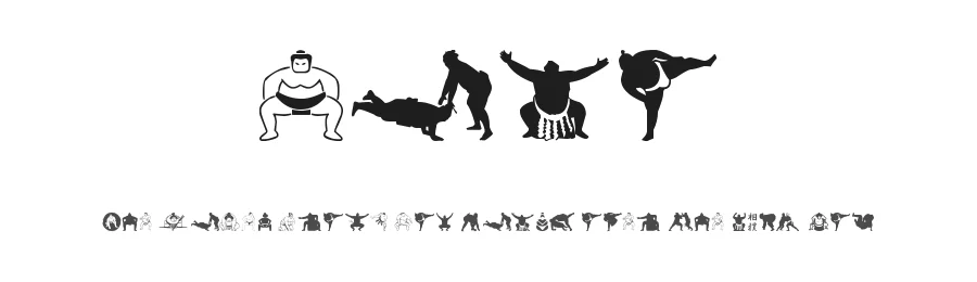 Sumo by Woodcutter — Dingbats Font
