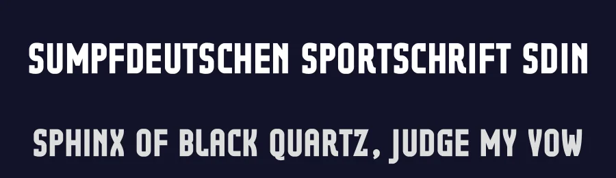 Sumpfdeutschen Sportschrift SdIN by Tup Wanders — Sans Serif Font — thumbnail 2
