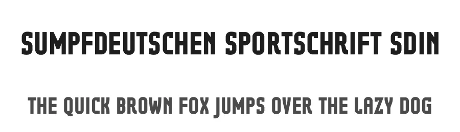Sumpfdeutschen Sportschrift SdIN by Tup Wanders — Sans Serif Font