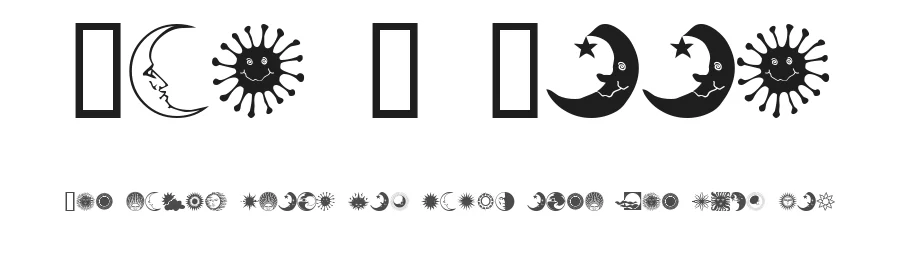 Sun N Moon by Gabrielle Gaither — Dingbats Font