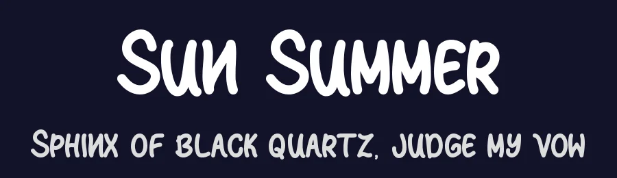 Sun Summer by Alif Ryan Zulfikar — Decorative Font — thumbnail 2
