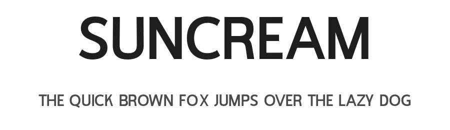 Suncream by MJType — Sans Serif Font