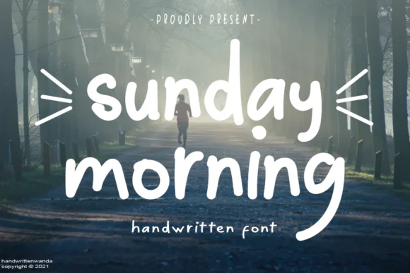 Sunday Morning Font by handwrittenwanda by handwrittenwanda — Script Handwritten Font