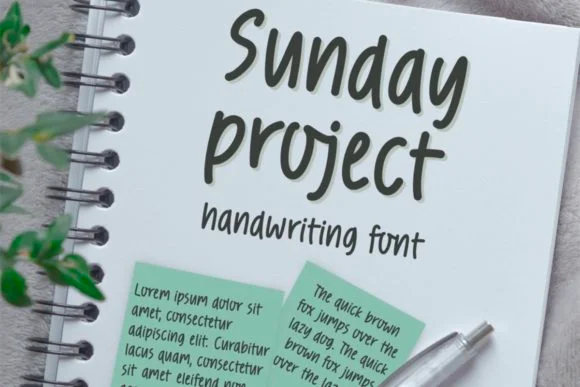 Sunday Project Font by Jyllyco — Script Handwritten Font