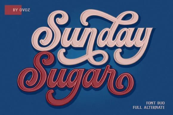 Sunday Sugar Script Font by ovoz.graphics — Script Handwritten Font