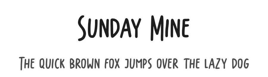 Sunday Mine by Kong Font — Decorative Font