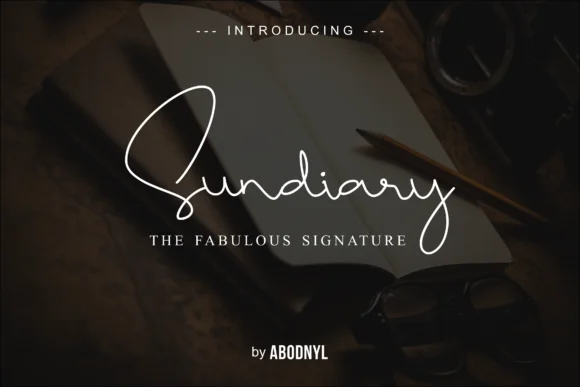 Sundiary Font by Abodaniel β Script Handwritten Font