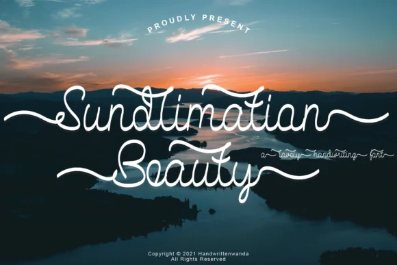 Sundlimation Beauty Font by handwrittenwanda — Script Handwritten Font