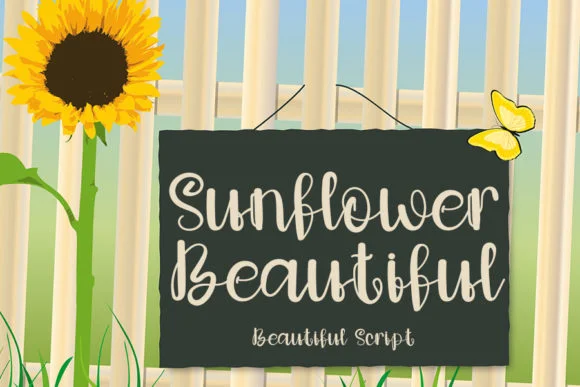Sunflower Beautiful Font by ONE DESIGN — Script Handwritten Font