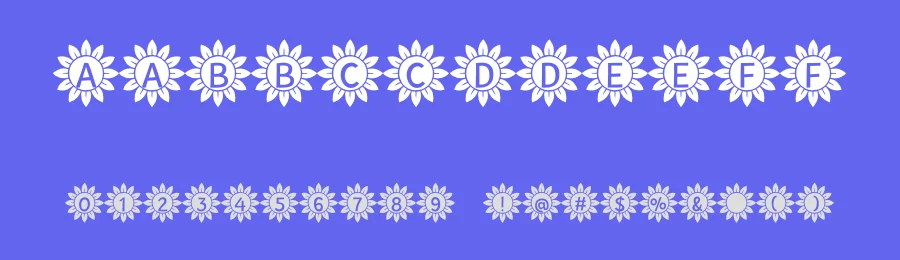 Sunflower Alphabet by Misti's Fonts — Decorative Font — thumbnail 3