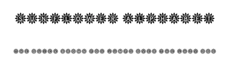 Sunflower Alphabet by Misti's Fonts — Decorative Font