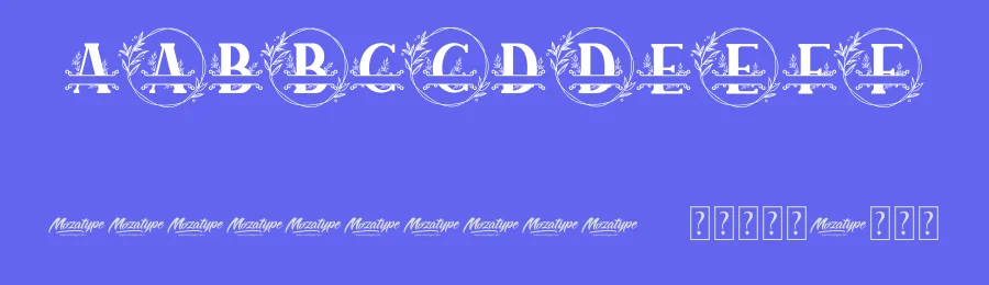 Sunflower Monogram by Mozatype — Decorative Font — thumbnail 3