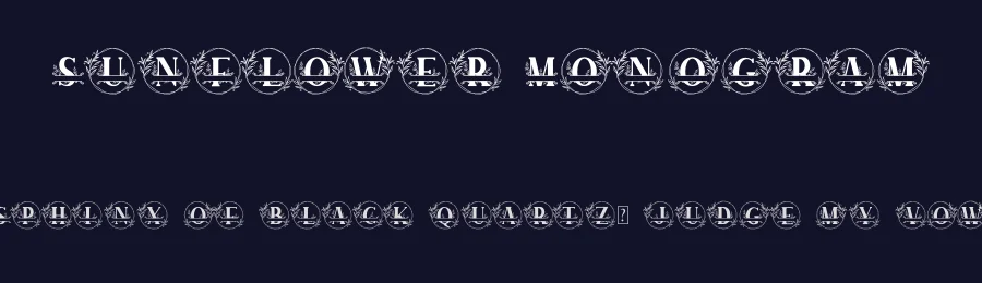 Sunflower Monogram by Mozatype — Decorative Font — thumbnail 2