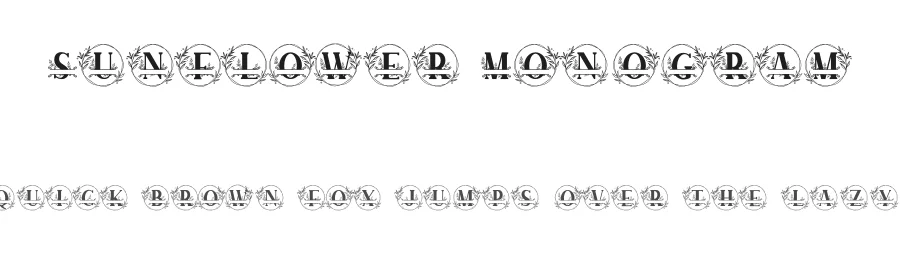Sunflower Monogram by Mozatype — Decorative Font