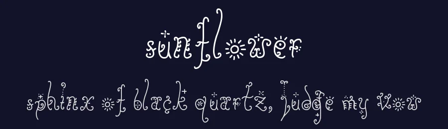 Sunflower by Uzim — Decorative Font — thumbnail 2