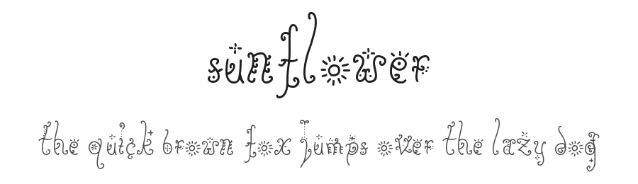 Sunflower by Uzim — Decorative Font