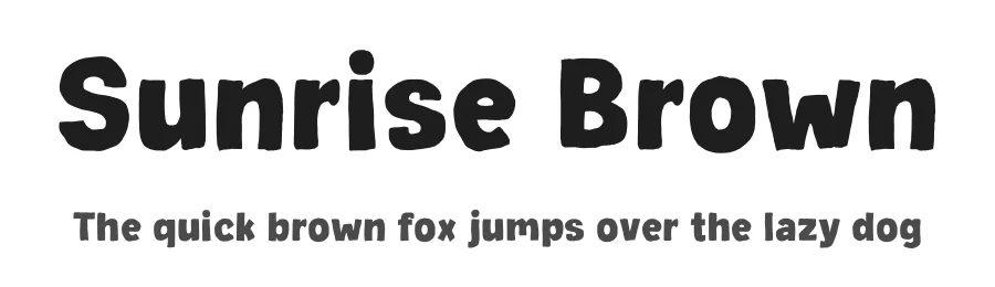 Sunrise Brown by MJType β Decorative Font