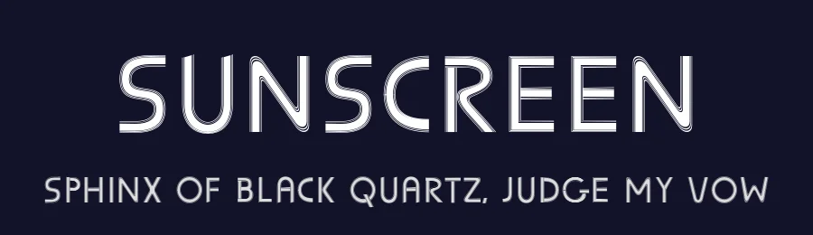 Sunscreen by Simon Cozens — Decorative Font — thumbnail 2