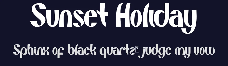 Sunset Holiday by Yoga Letter — Decorative Font — thumbnail 2