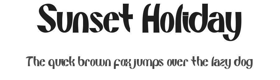 Sunset Holiday by Yoga Letter — Decorative Font