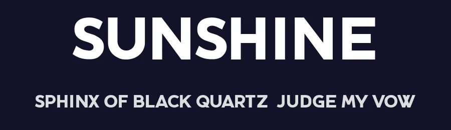 Sunshine by Vladimir Nikolic — Sans Serif Font — thumbnail 2