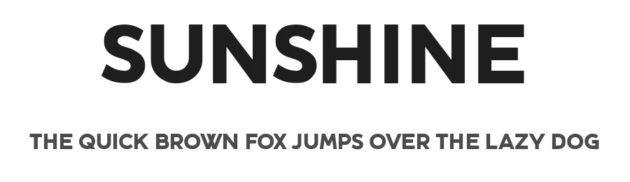 Sunshine by Vladimir Nikolic β Sans Serif Font