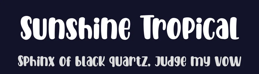 Sunshine Tropical by Holydie Studio — Decorative Font — thumbnail 2