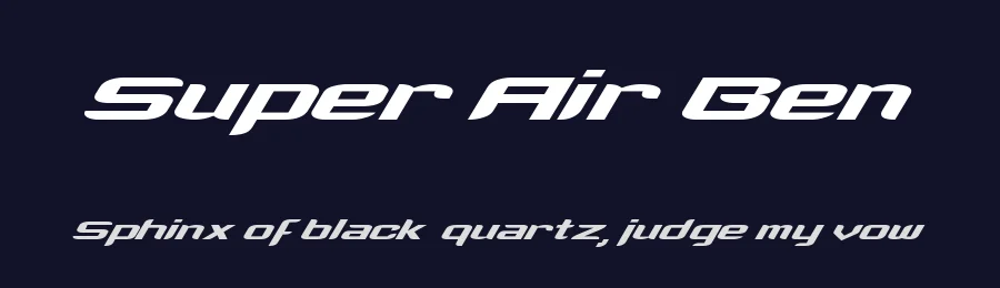 Super Air Ben by Blue Room — Display Font — thumbnail 2