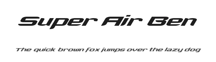 Super Air Ben by Blue Room — Display Font