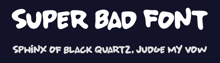 Super Bad Font by Eli Shore Productions — Decorative Font — thumbnail 2