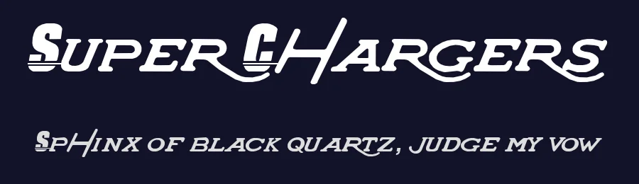 Super Chargers by Douglas Malicote — Display Font — thumbnail 2