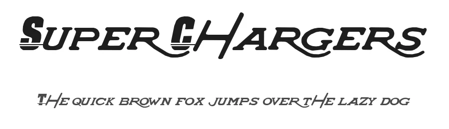 Super Chargers by Douglas Malicote — Display Font