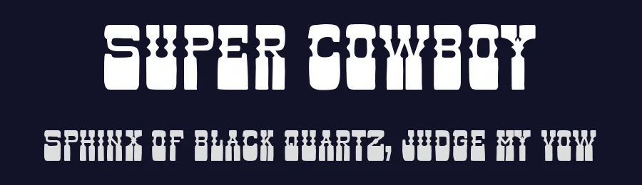 Super Cowboy by Woodcutter — Decorative Font — thumbnail 2