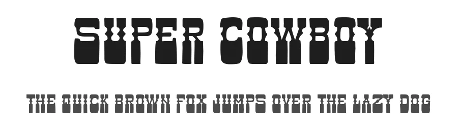 Super Cowboy by Woodcutter — Decorative Font