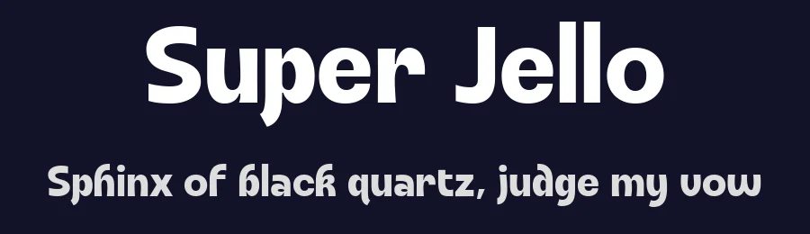 Super Jello by fsuarez913 — Sans Serif Font — thumbnail 2