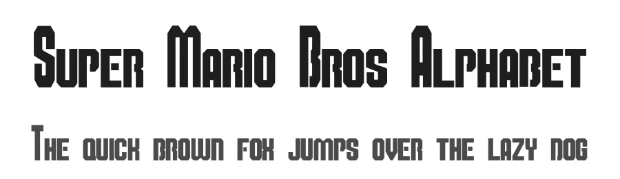 Super Mario Bros Alphabet