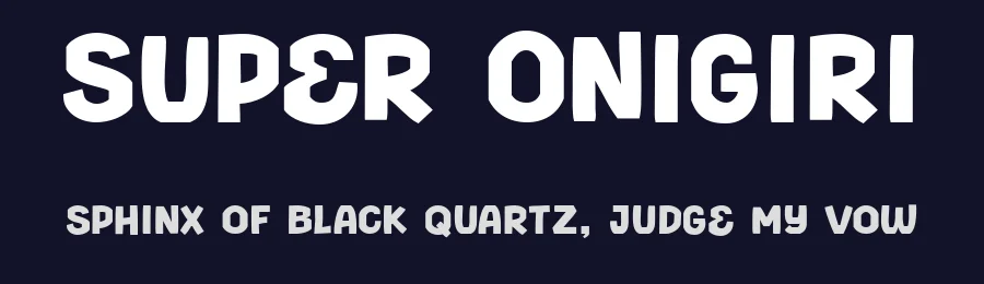 Super Onigiri by fsuarez913 — Decorative Font — thumbnail 2