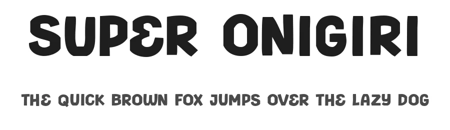 Super Onigiri by fsuarez913 — Decorative Font