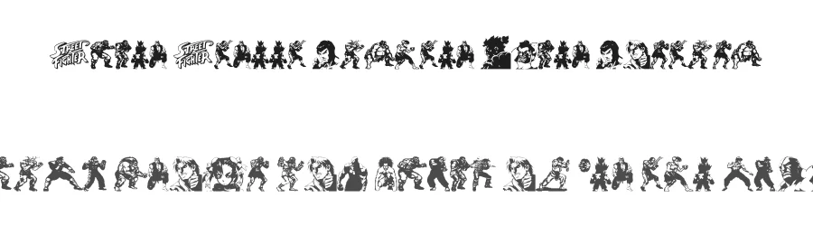 Super Street Fighter Hyper Fonting by xstreamed.tv — Dingbats Font
